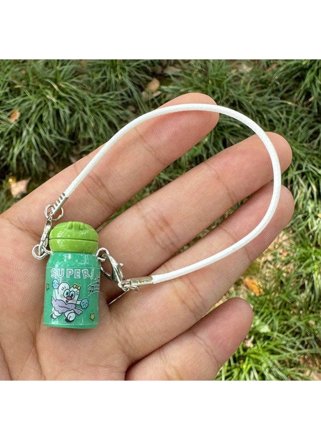 The First And Second Generation Labubu Sit Party Baby Clothes Accessories Small Cup Satchel 17cm Blind Box Cloth Clothes Accessories-Specifications:The First And Second Generation Labubu Baby Cloth Accessories And Cloth Accessories [doll Not Included]-Color:Dark Green Thermos Cup [buy One Get One Free  - Image 1