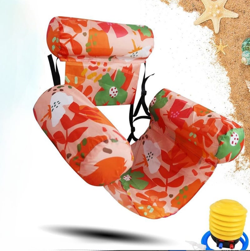 Inflatable Pool Float Chair for Adults - Water Hammock for Swimming, Beach Fun & Party