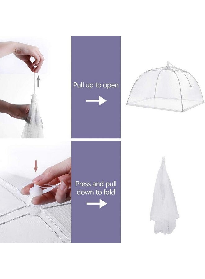 LUPINEZ Pop-Up Food Mesh Tents Umbrella Covers Reusable and Collapsible 17 x 17inches Outside Picnic Camping Parties BBQs Reusable and Collapsible Mesh Food Covers Tent (Pop-Up Food Mesh Tents -1) - Image 2
