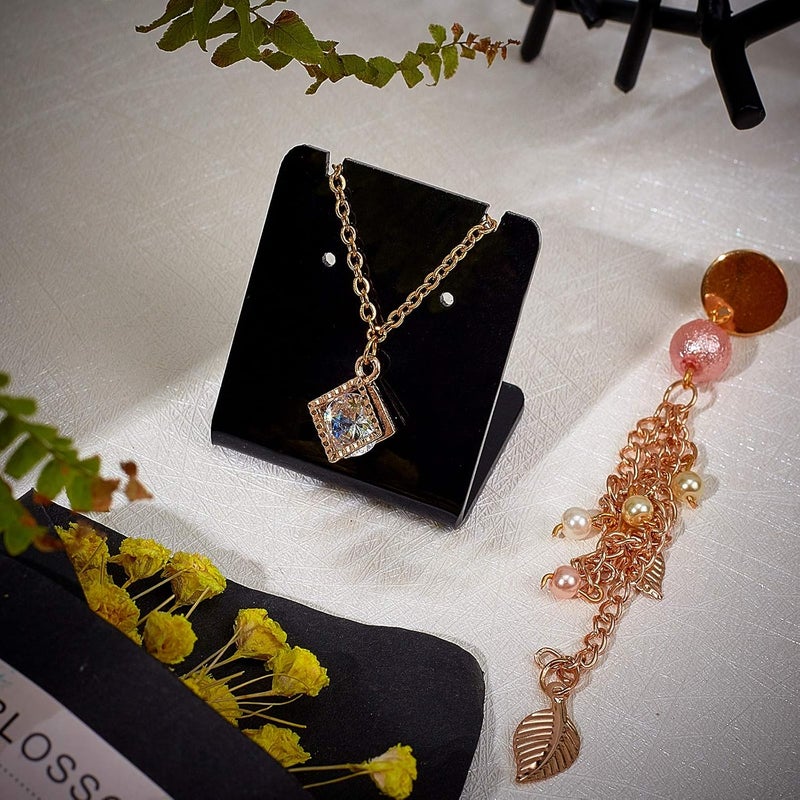 TPGP FINGERINSPIRE 24 Pcs Acrylic Leaning Earring Stands Holder Jewelry Display Rack, Black - Image 4