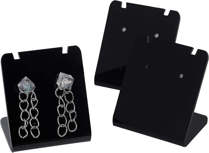 TPGP FINGERINSPIRE 24 Pcs Acrylic Leaning Earring Stands Holder Jewelry Display Rack, Black - Image 1