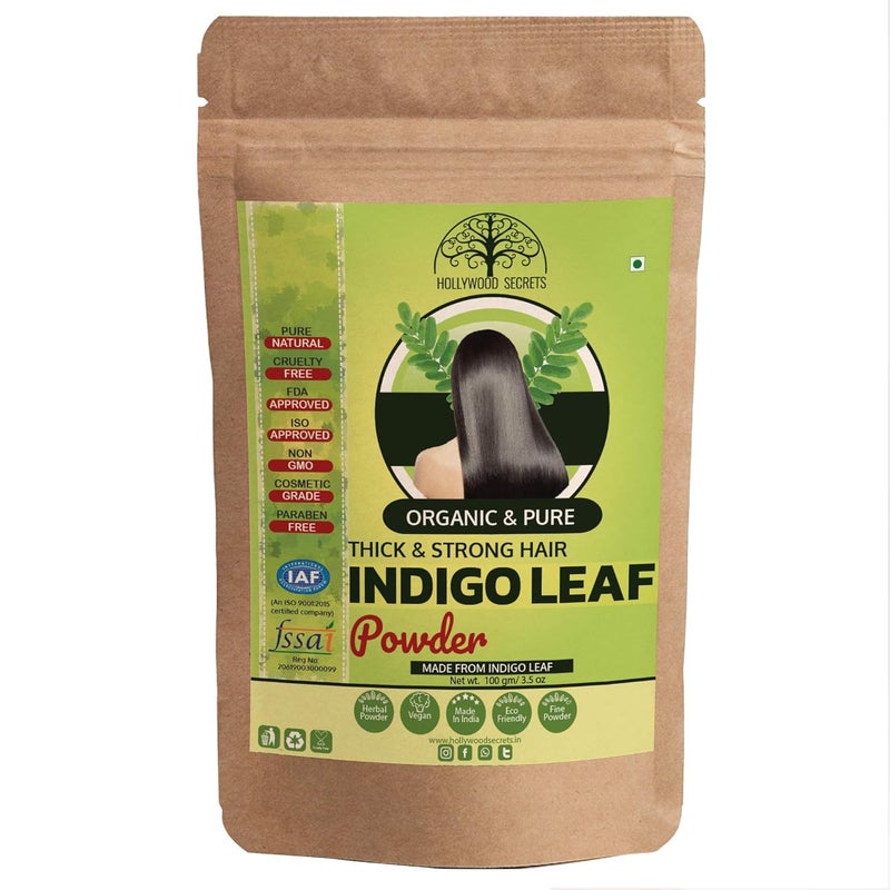 Hollywood Secrets Organic Indigo Powder Hair Color 100gm - Image 1