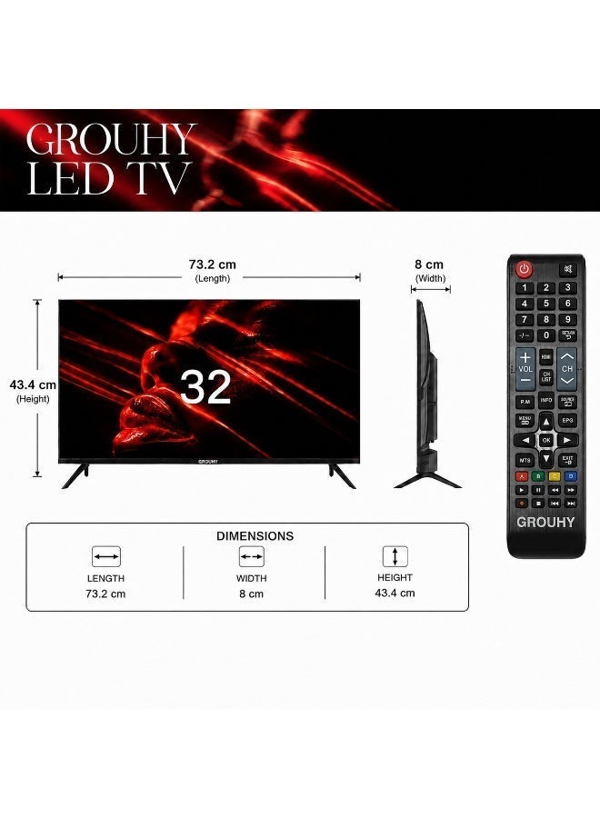 جروهي تلفزيون جروهي 32 بوصة LED بدون إطار - GLD32NAV2 - Image 5