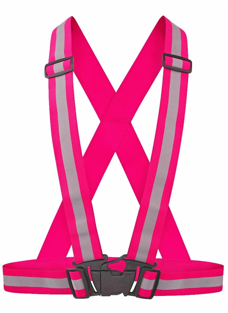 ECVV - Reflective Vest,Adjustable Elastic Lightweight & High Visibility Safety Vest for Running, Jogging, Walking, Cycling, Work Fits Over Outdoor Clothing Motorcycle Jacket Outdoor Gear - Image 1
