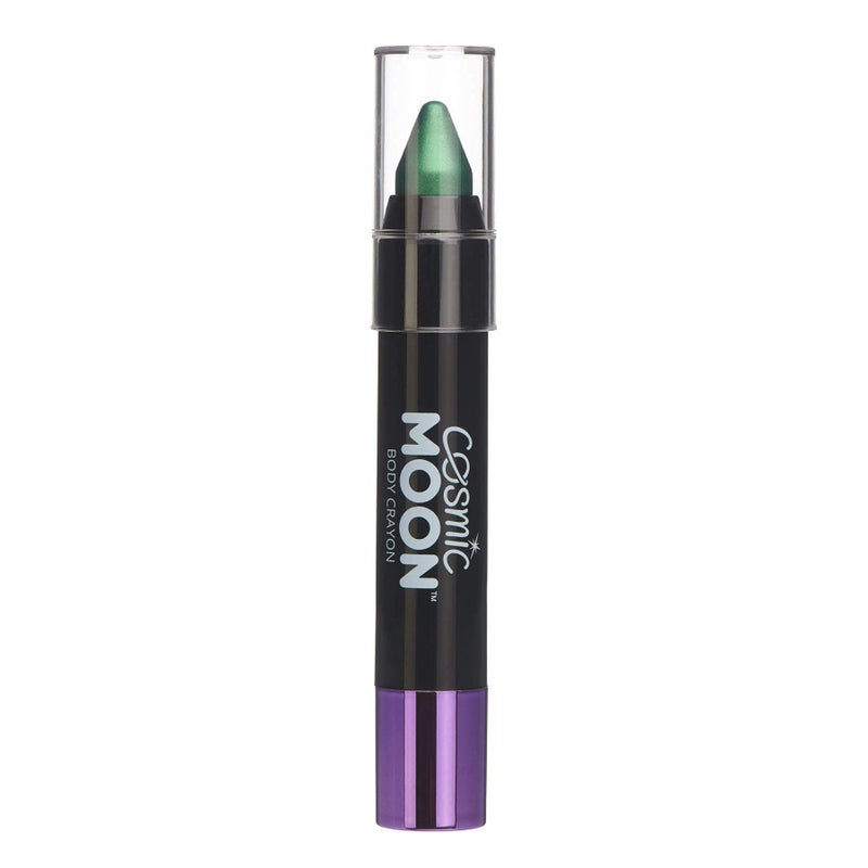 Cosmic Moon Metallic Face Paint Stick Body Crayon makeup for the Face Body 012oz Easily create metallic designs like a pro Green