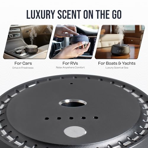 LUXSCENT COLLECTION Smart Car Diffuser with 20ML Scent Oil Included - Car Air Freshener - Aromatherapy Diffuser - Portable, Compact, Cordless and Quiet Device - Deluxe Car Diffuser Luxscent Collection - Image 2