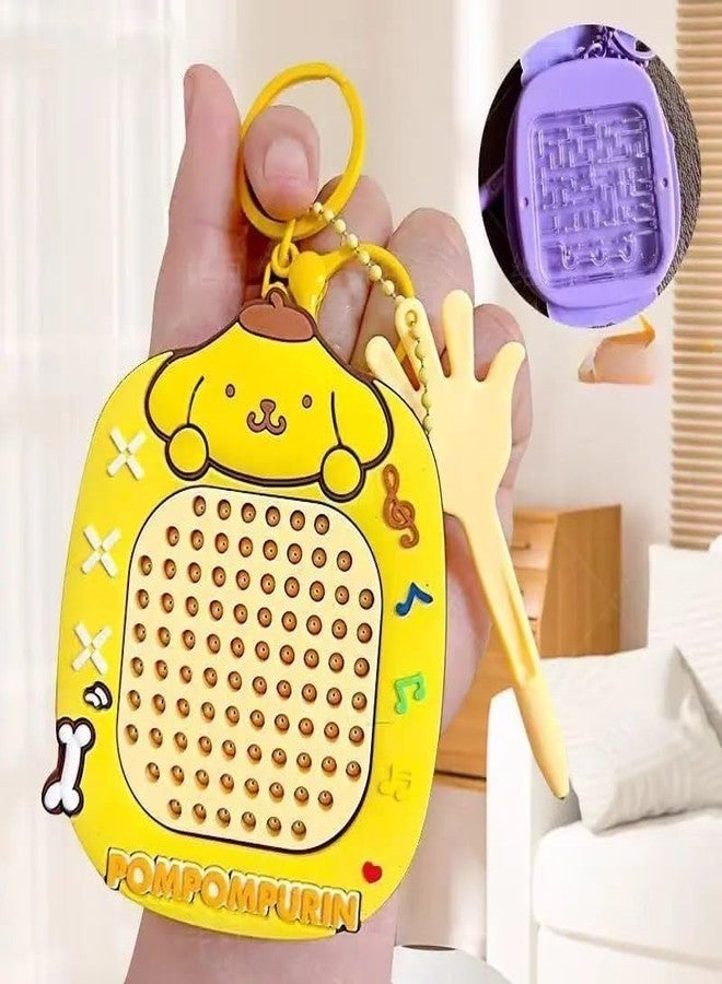 KANAKADHARA 2 in 1 Mini Magnetic Magpad Keychain Toy for Kids, Steel Ball Writing & Drawing Board, Magnetic Doodle Pad Stress Relief Fidget Toy, Cute School Bag Pendant, Portable Travel Toy ( Pack of 1) - Image 2
