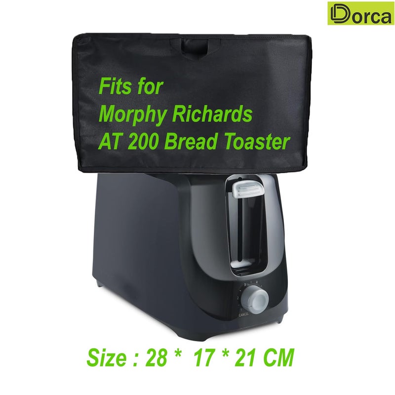 Dorca Dust Cover for MorphyRichards AT200 Toaster – Durable, Water-Resistant, Easy-to-Clean, Black Nylon Protective Cover - ensures your toaster stays clean, safe, and ready for use at all times - Image 2