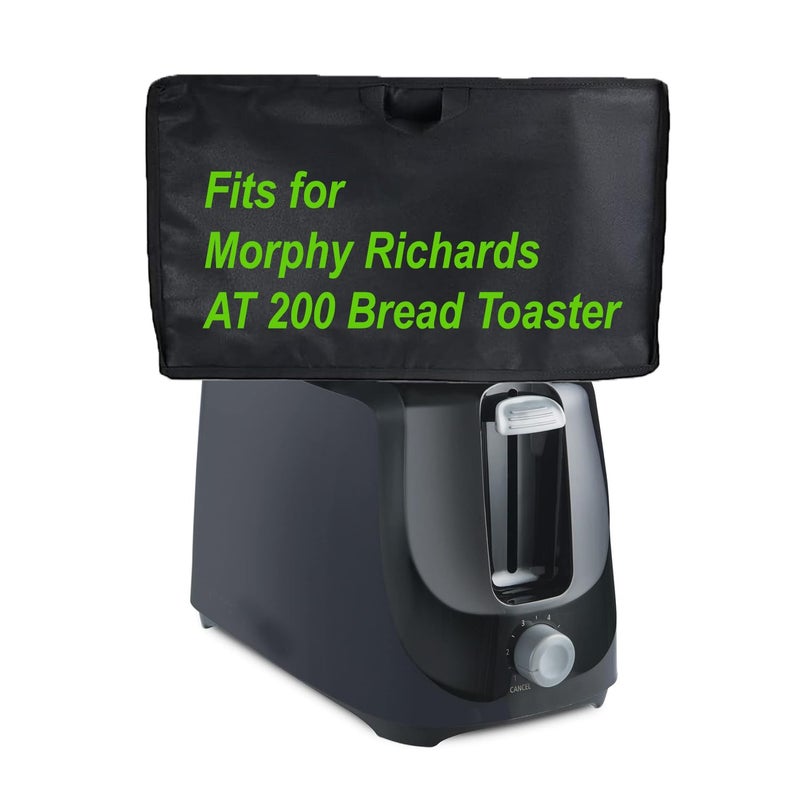 Dorca Dust Cover for MorphyRichards AT200 Toaster – Durable, Water-Resistant, Easy-to-Clean, Black Nylon Protective Cover - ensures your toaster stays clean, safe, and ready for use at all times - Image 1