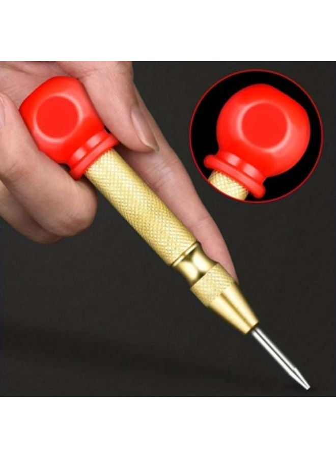 Heavy Duty Automatic Center Punch Tool Red Adjustable Spring For Precision Hole - Image 3