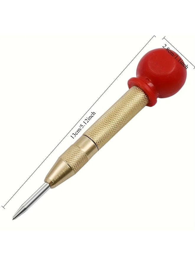 Heavy Duty Automatic Center Punch Tool Red Adjustable Spring For Precision Hole - Image 2