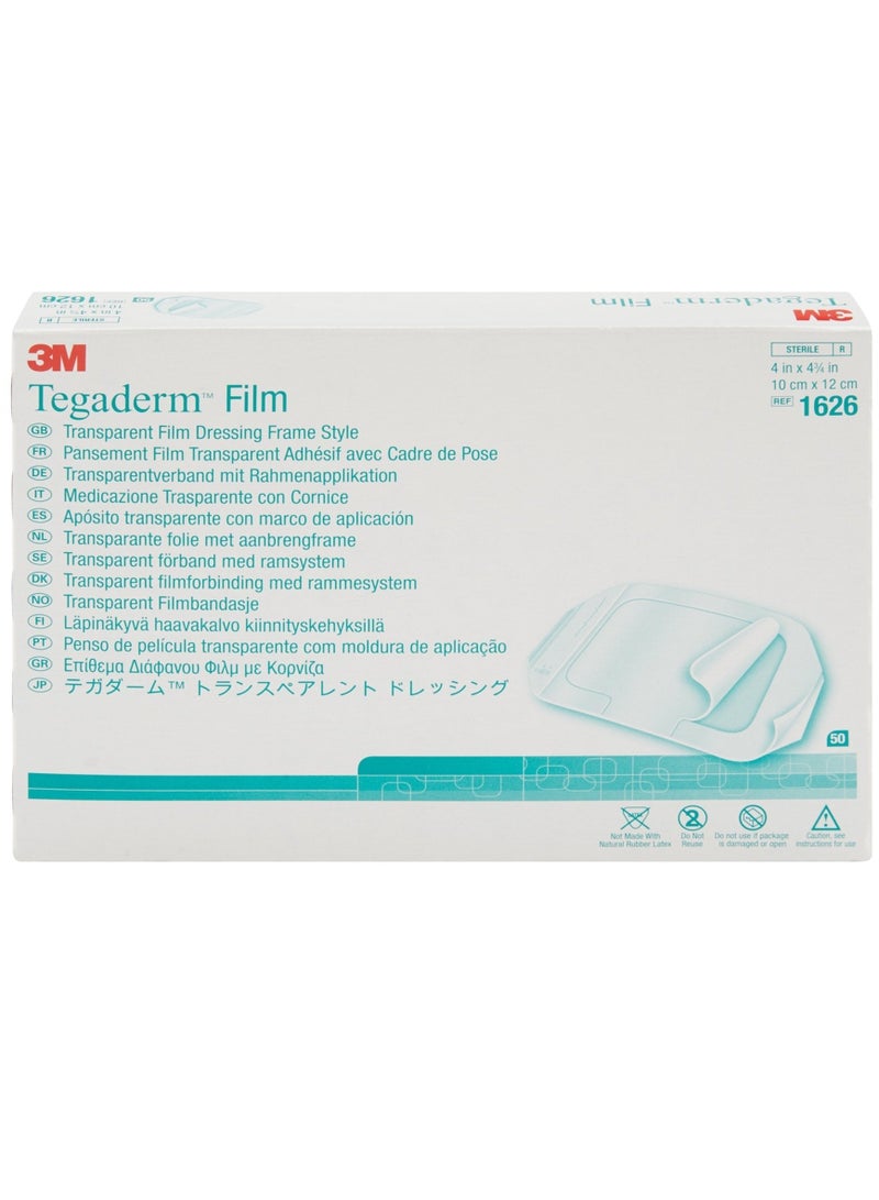 ثري ام عبوة مكونة من 50 لصق بلاستر شفاف تيجاديرم ضد الماء مقاس 10 فى 12سم 1626W - Image 1