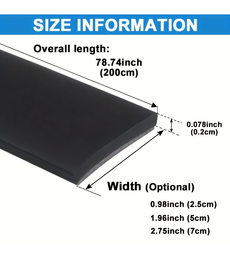 Self Adhesive Neoprene Strip Roll 7cm for DIY Seals Floor Protection Insulation - Image 2
