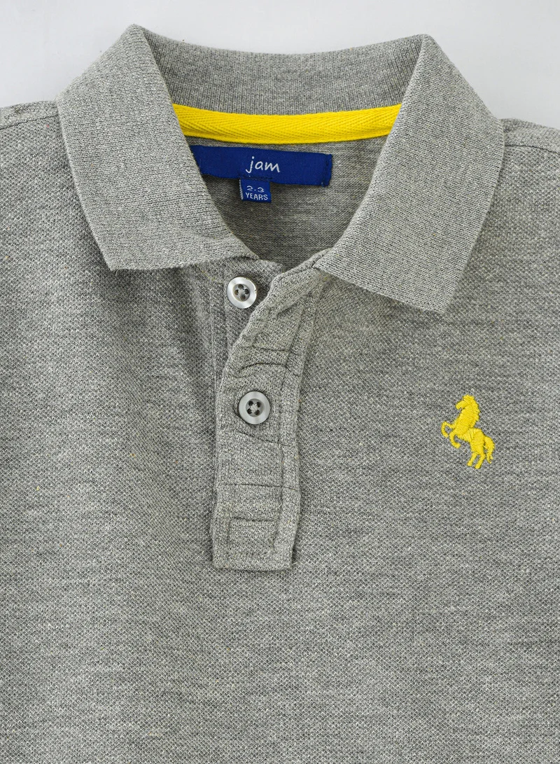 JAM Basic solid polo neck t-shirt