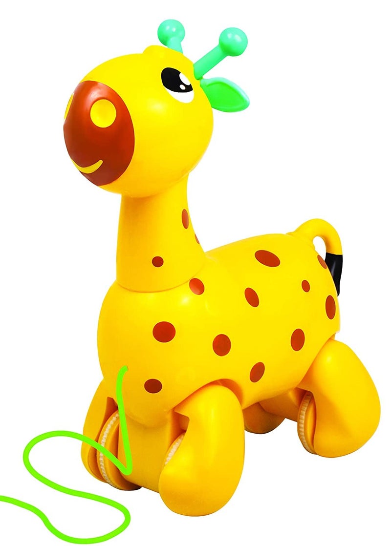 Giggles Funskool Pull Along Nico The Giraffe, Activity & Learning Toys for Babies, Toddlers, for Baby Boys & Girls, Encourage Walking, Improve Balance, Multicolour, Gift Set for Kids, Ages 18+ Months - Image 1