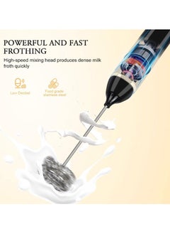 Generic A whisk for making milk foam and Egg Beater 2 in 1 - USB Rechargeable Electric Foamer - 3-Hand Coffee Milk Frother - Milk beate Latte Cappuccino Mixer with 2 Stainless Steel Whisks - Egg Body Beater and Mini Drink Mixer for Milkshake, Hot Chocolate, Frappe, Egg Mix - Milk Beater (Comes in Fixed Color Unspecified)  - Image 5