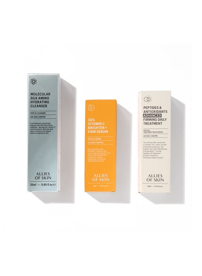 Allies of Skin Daily Firming Trio Anti Aging Skincare Kit - Image 3