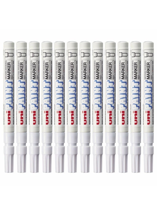 uni PX-21 White Paint Marker - Pack of 12 - Image 3