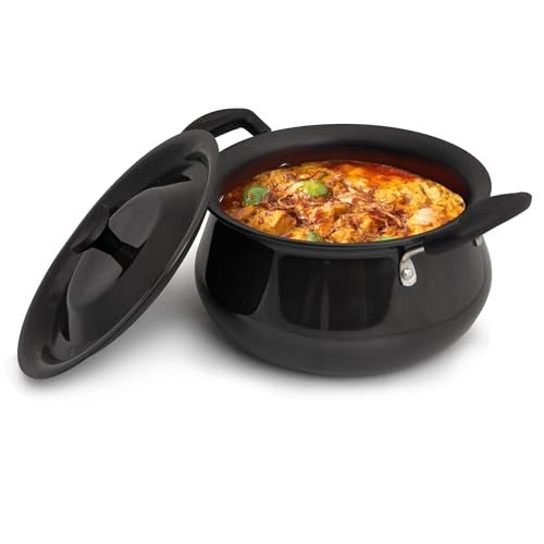 AGARO Elite Hard Anodised Handi With Lid, 3.5L, Biryani Pot, Riveted handle, 3mm Thick, Gas Oven Compatible Cooking Pot for Kitchen, Non-Toxic, Compact, Durable & Stylish Cookware, 2 Year Warranty - Image 1