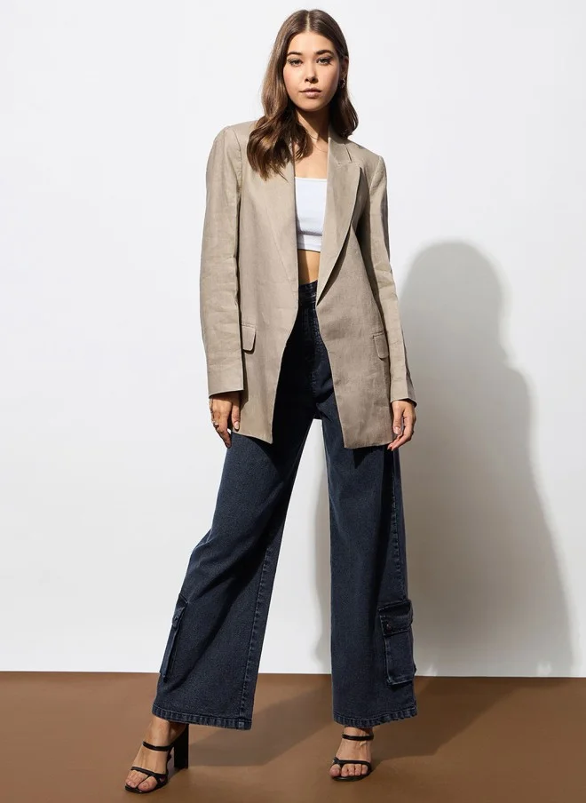 SASSAFRAS High-Rise Dark Jeans for Women