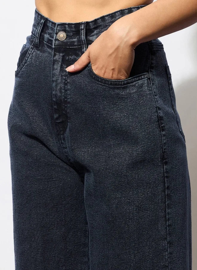 SASSAFRAS High-Rise Dark Jeans for Women