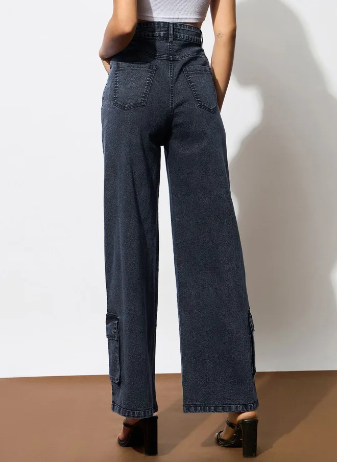 SASSAFRAS High-Rise Dark Jeans for Women