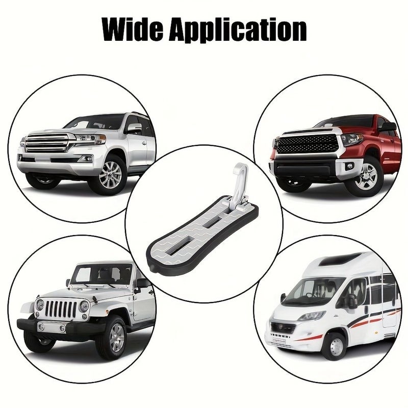 Black Foldable Roof Step with Window Breaker Safety Hammer for Cars - Image 5