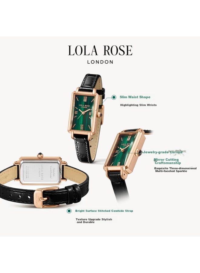 LOLA ROSE ساعة لولا روز نحيفة الخصر صغيرة خضراء للنساء، الطلاب، هدية عيد ميلاد متعددة الاستخدامات، هدية رأس السنة لصديقة أو زوجة - Image 3