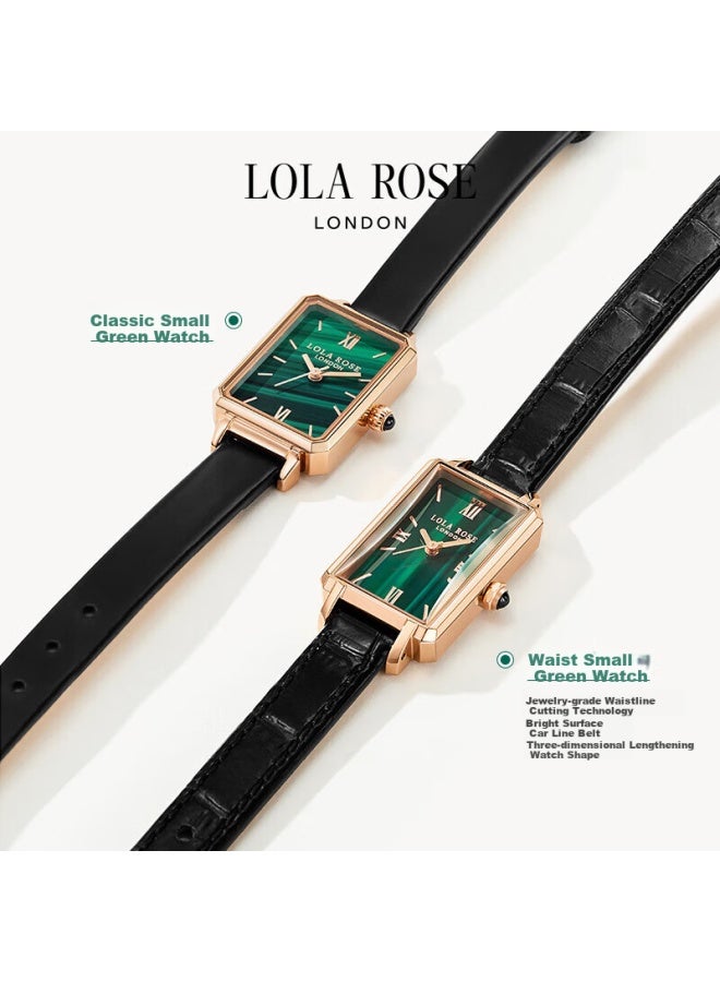 LOLA ROSE ساعة لولا روز نحيفة الخصر صغيرة خضراء للنساء، الطلاب، هدية عيد ميلاد متعددة الاستخدامات، هدية رأس السنة لصديقة أو زوجة - Image 2