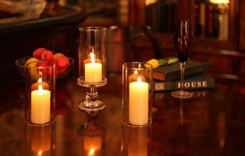 CYS EXCEL 2 PCS (H:6" D:3") Open Ended Clear Glass Hurricane Candleholder Tube Lamp Shade Open Flame Candlestick Holder Chimney Tube Cover Bottomless Cylinder - Image 4