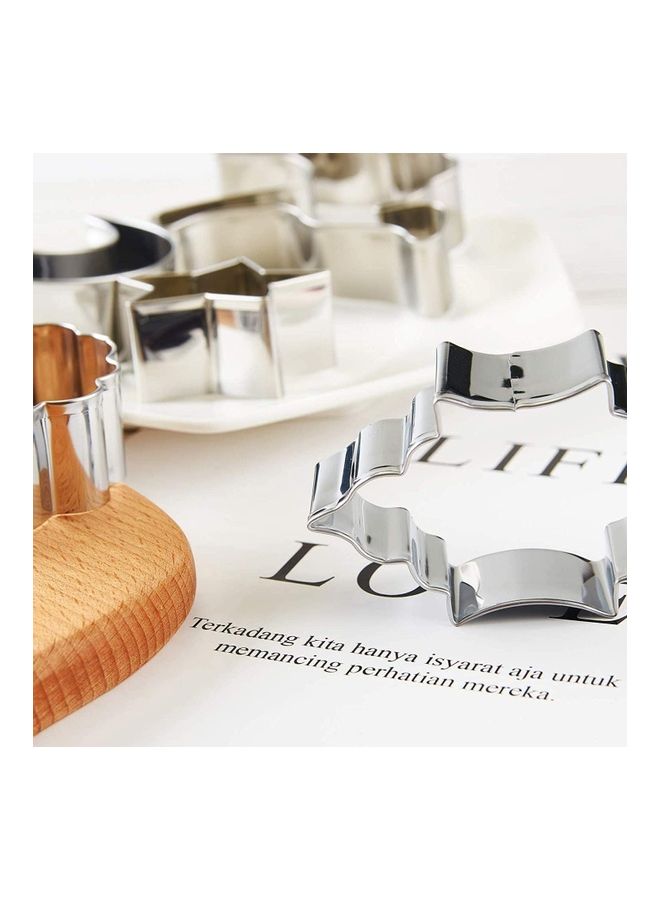 NIBEMINENT 7-Piece Cookie Mold Silver - Image 5