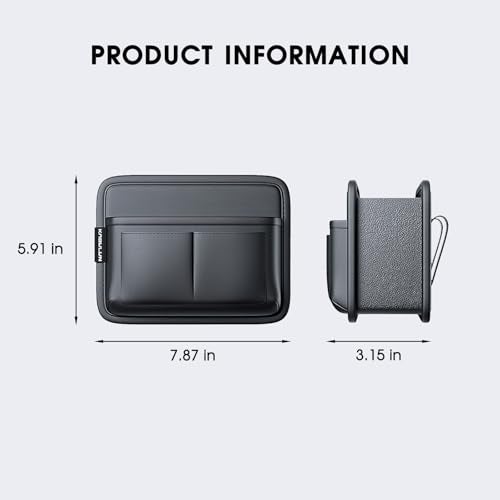 LEIWOOR Car Door Organizer & Cup Holder, Multifunctional Car Storage Box, Trash Can, Large Capacity Storage Bag, Foldable Side Storage Pouch, Interior Accessory for Sedan SUV Truck (Multi-Pocket Pro) - Image 2