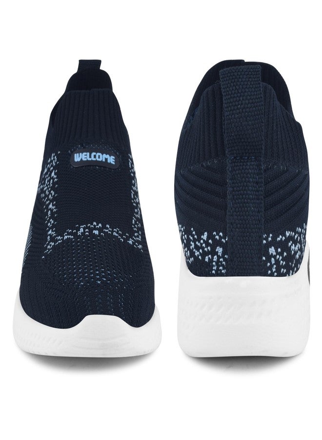 Welcome Kid's Casual, Running, Walking, Loafers, Sneakers, Sports Shoes, Memory Foam, K-Daniel-NVY, 4, Blue - Image 2