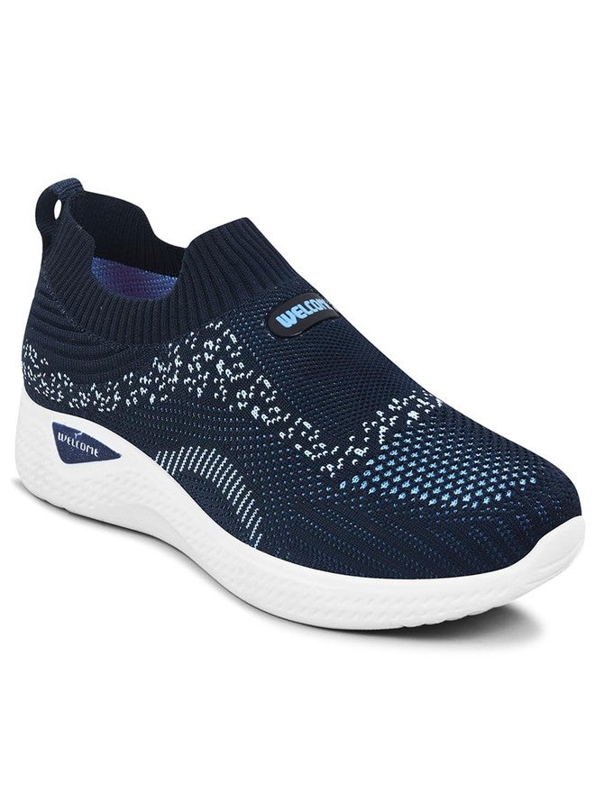Welcome Kid's Casual, Running, Walking, Loafers, Sneakers, Sports Shoes, Memory Foam, K-Daniel-NVY, 4, Blue - Image 1