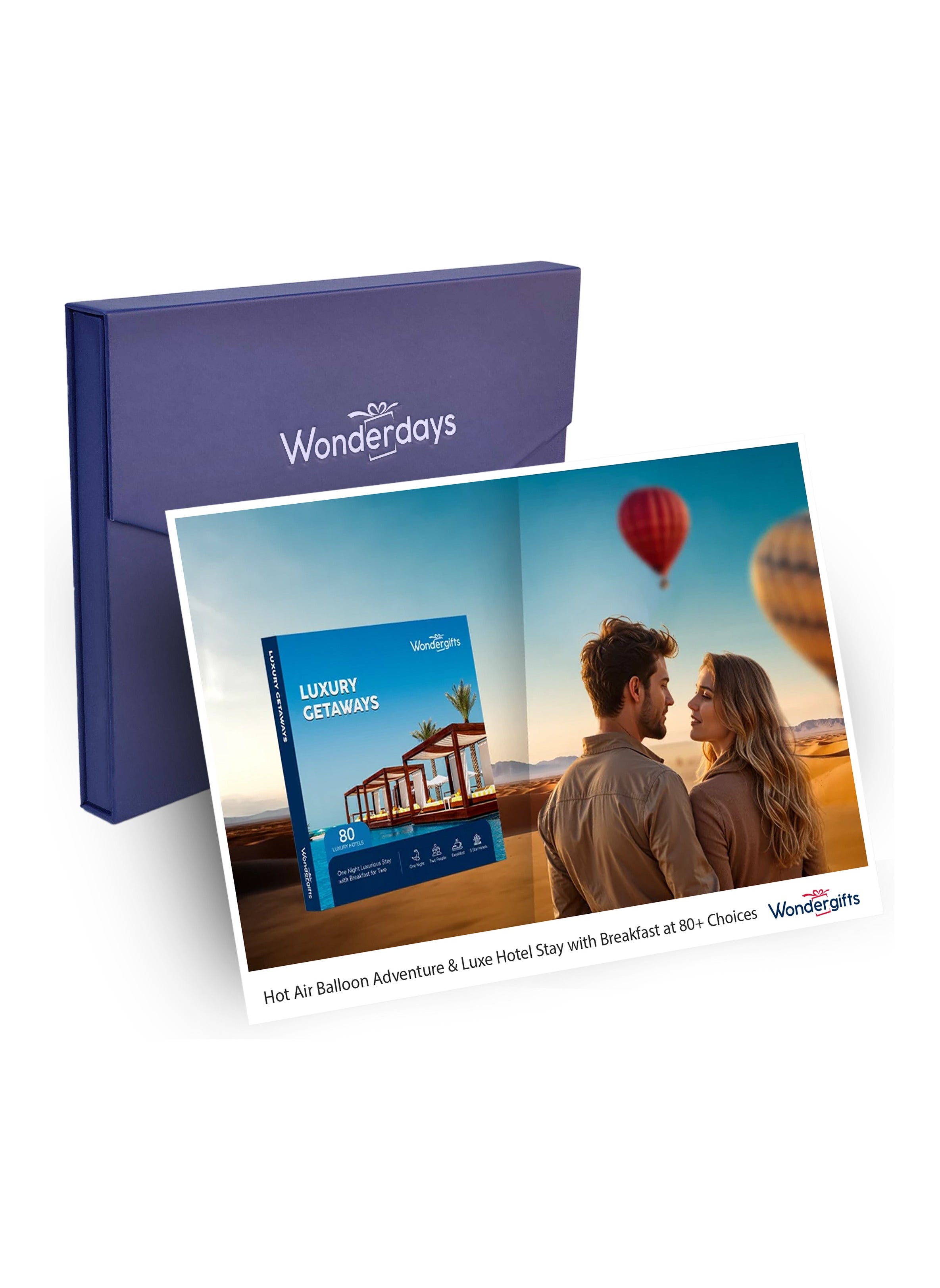 Wondergifts Wondergifts Hot Air Balloon Adventure & Luxe Hotel Stay with Breakfast at 80+ Choices with Free Spa gift Box 