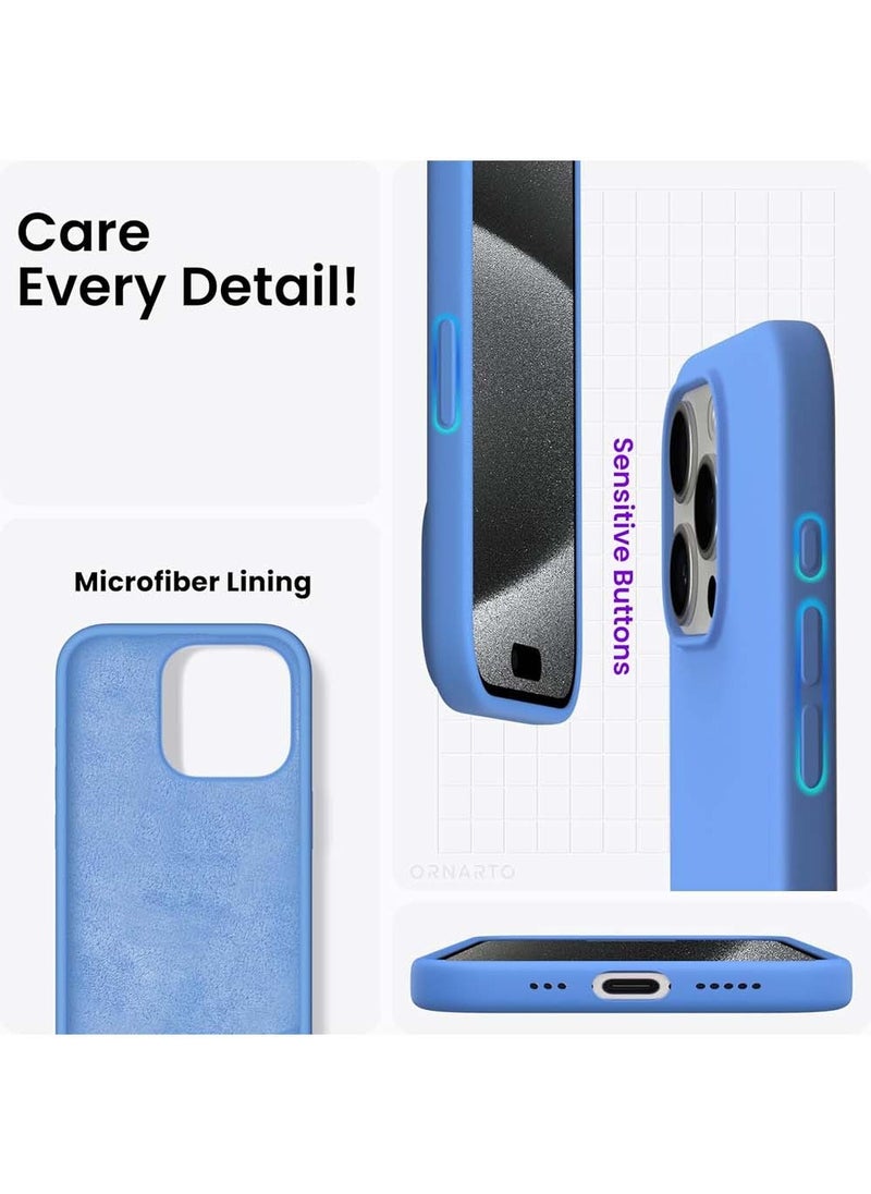 X-level iPhone 15 Pro Mobile Case Cover with Soft Liquid Silicone Protection Anti-Scratch Shockproof Accessories Slim Protective Back Cover with Comfortable Hold Touch Feeling and Anti-fingerprint  - Image 4