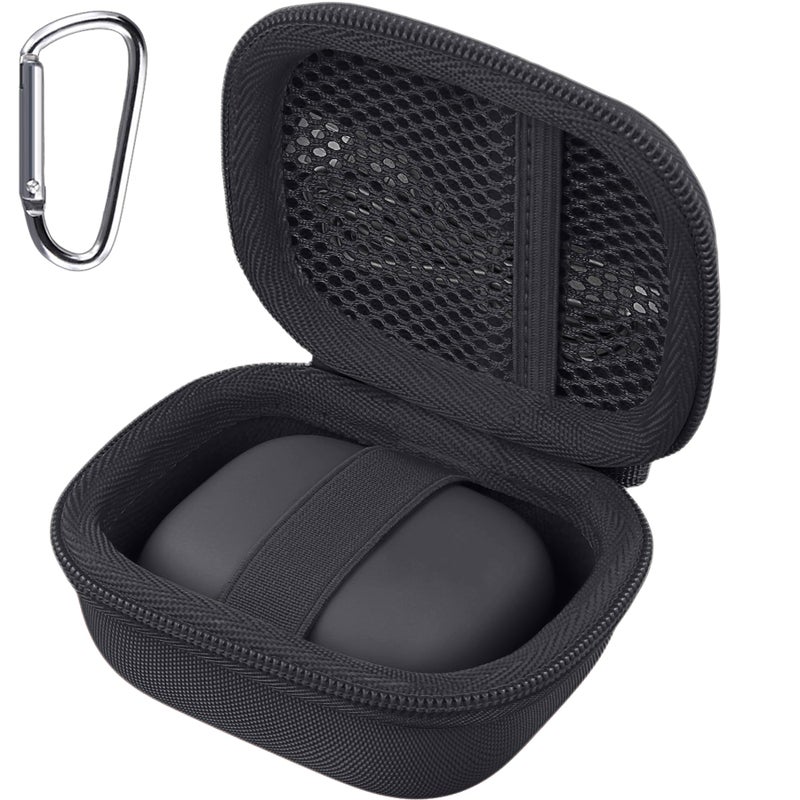 co2CREA Hard Case for Beats Powerbeats Pro 2 with Carabiner Clip, Shockproof Earbuds Storage Box â€“ Protective Travel Cover for Powerbeats Pro 2 Wireless Bluetooth Earbuds (Jet Black Case) - Image 1