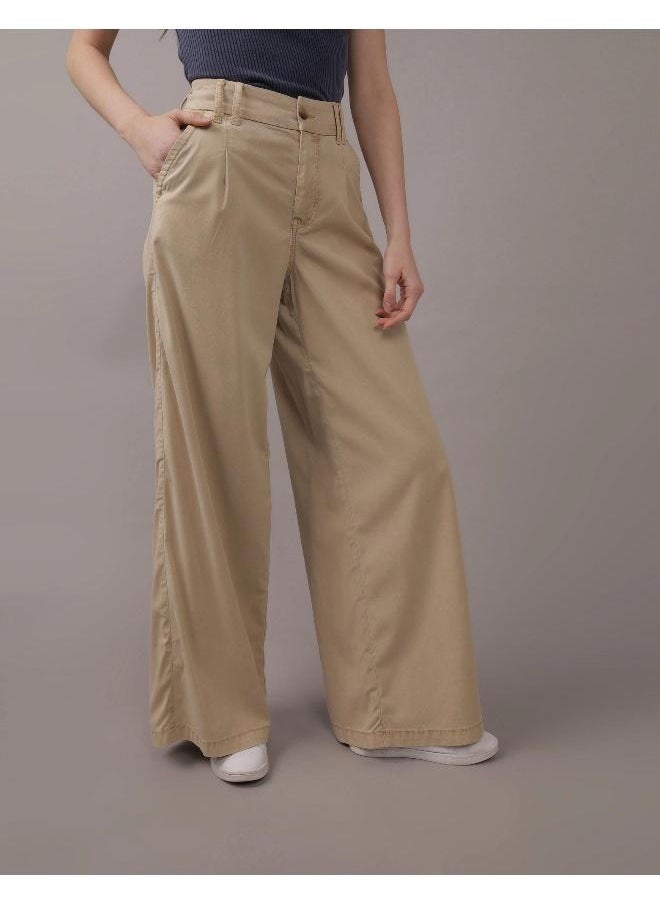 American Eagle - AE Stretch Super High-Waisted Baggy Wide-Leg Trouser - Image 1