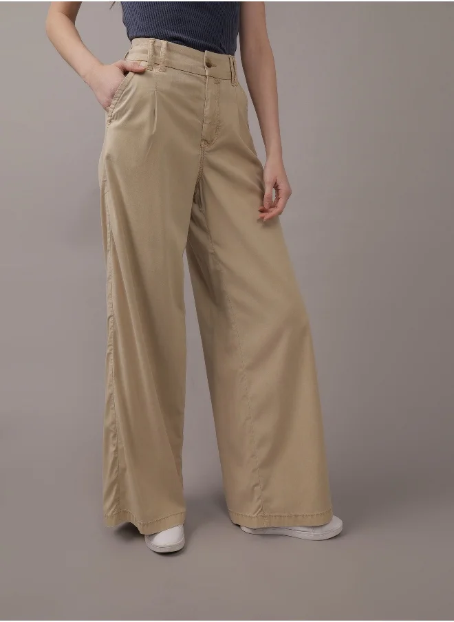 امريكان ايجل AE Stretch Super High-Waisted Baggy Wide-Leg Trouser