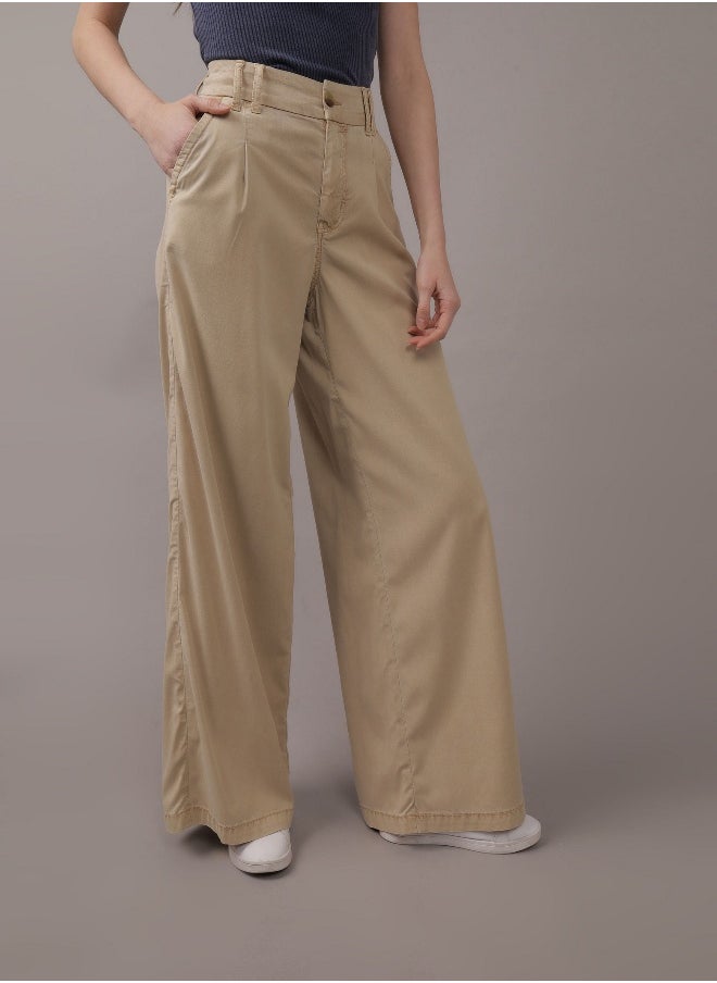 American Eagle AE بنطلون فضفاض عالي الخصر وواسع الساق  - Image 1