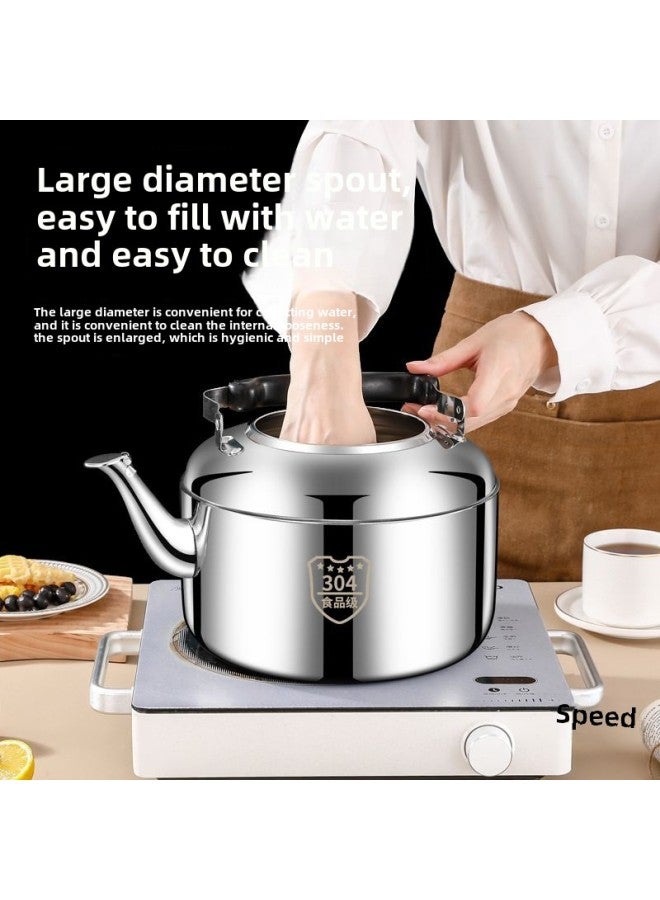 304 Stainless Steel Commercial Large-capacity Water Kettle Gas Household Water Kettle Open Flame Water Kettle Gas Induction Cooker-Color:304 Ten-year Warranty-Capacity:5L HeaLthy Drinking Water, HoLd 4kg Water, For About 2 PeopLe - Image 4