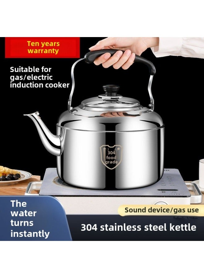 304 Stainless Steel Commercial Large-capacity Water Kettle Gas Household Water Kettle Open Flame Water Kettle Gas Induction Cooker-Color:304 Ten-year Warranty-Capacity:5L HeaLthy Drinking Water, HoLd 4kg Water, For About 2 PeopLe - Image 3