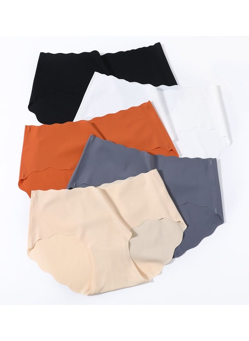 Zeemey Zeemey 5 Pack Women’s Seamless Cheeky Hipster Underwear No Show Panties Invisibles  Breathable Briefs Soft Stretch Bikini Lingerie  - Image 1