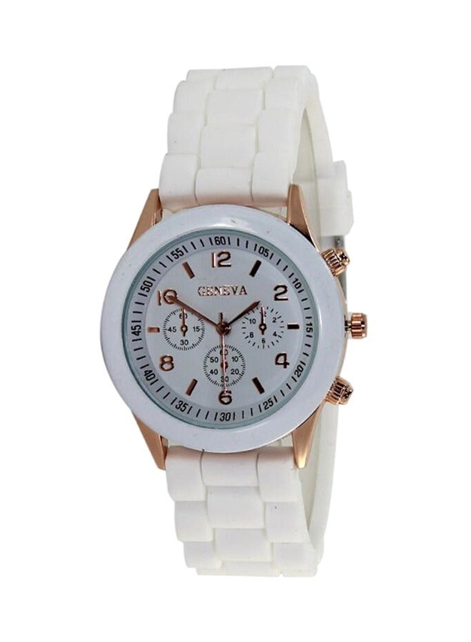 جنيفا البنات السيراميك التناظرية ساعة watch031 -مزين رقم، حركة الكوارتز، مقاومة للماء 30M، مثالية للأطفال والمراهقين وهدايا إعطاء ​ - Image 4