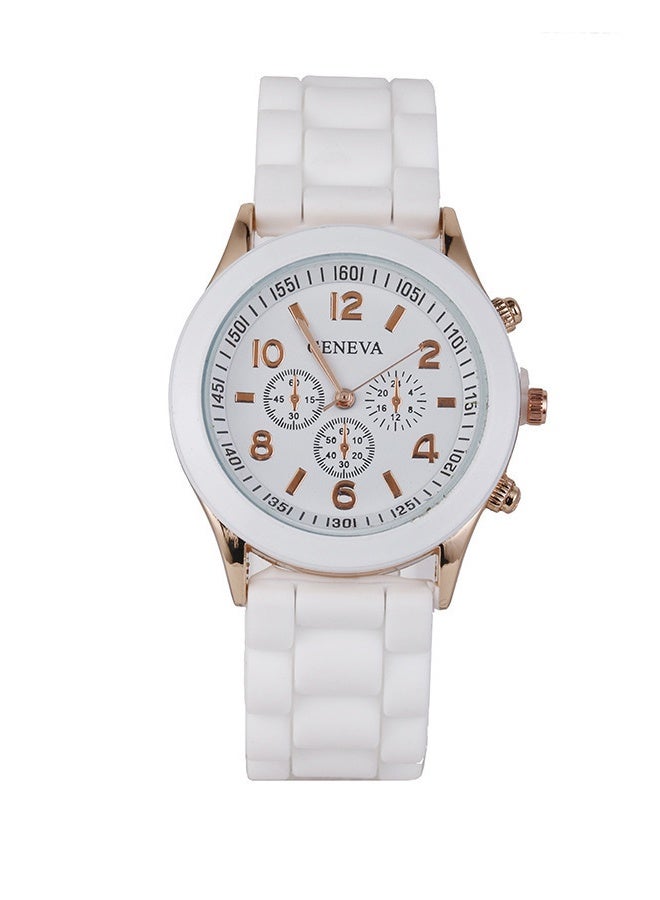 جنيفا البنات السيراميك التناظرية ساعة watch031 -مزين رقم، حركة الكوارتز، مقاومة للماء 30M، مثالية للأطفال والمراهقين وهدايا إعطاء ​ - Image 1