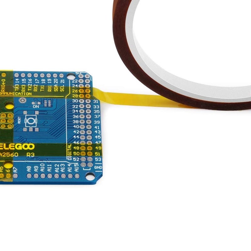 ELEGOO High Temp Tape, 4 Pack Polyimide High Temperature Resistant Tape Multi-Sized Value Bundle 1/8’’, 1/4’’, 1/2’’, 1’’ with Silicone Adhesive for Masking, Soldering etc. - Image 4