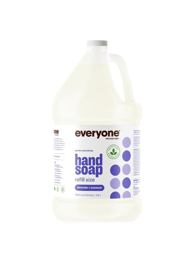 Everyone Liquid Hand Soap Refill, 1 Gallon, Lavender and Coconut, Plant-Based Cleanser with Pure Essential Oils - Image 1