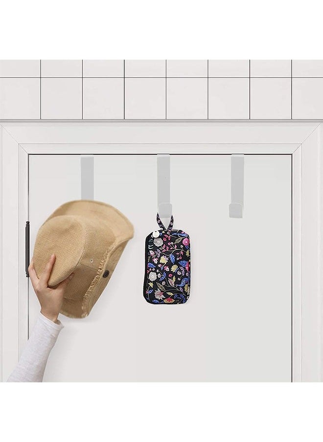 3-Piece Over The Door Hooks Bathroom Hook, Sturdy Metal Single Over Door Hooks for Hanging Towels Clothes Bathroom, Hold Up to 5KG - Image 4