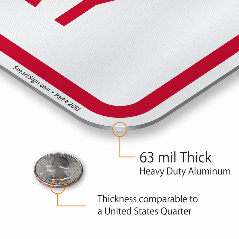 SmartSign 18 x 12 inch “Do Not Enter - Wrong Way” Metal Sign, 63 mil Aluminum, 3M Laminated Engineer Grade Reflective Material, Red and White, Made in USA - Image 4