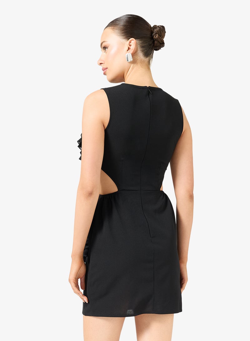 رينيه فستان قصير مكشكش بفتحات - Image 2